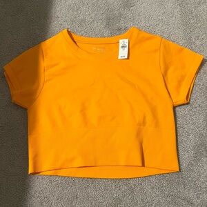 Aerie Bright Orange Cropped T-Shirt